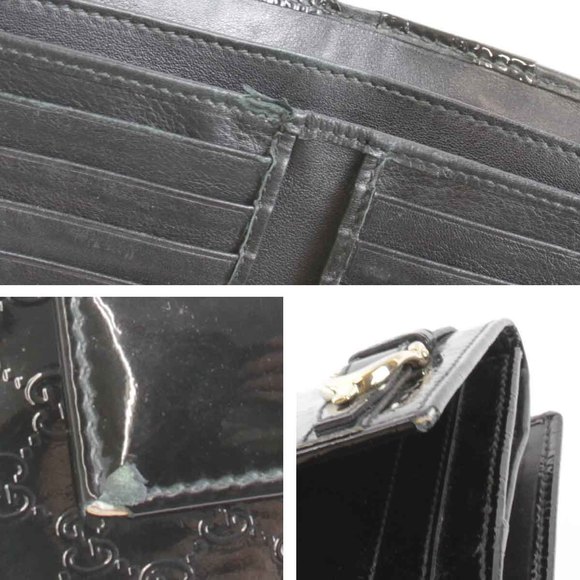 GUCCI Micro Bifold Wallet Patent Leather Black - Picture 8 of 8